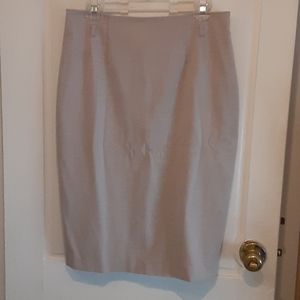 Beige pencil skirt
